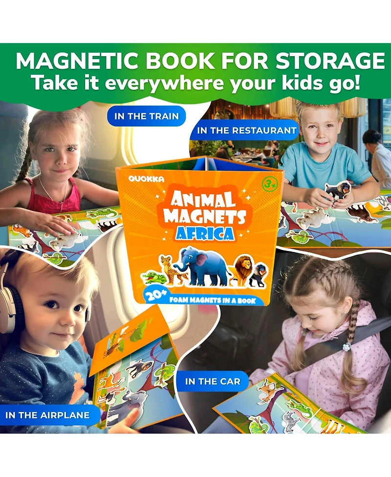 Quokka Travel Magnetic Puzzles – 20+Pcs Fun Game Toy for Kids Ages 3-5