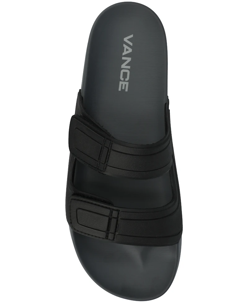 Vance Co. Men's Mario Comfort Adjustable Strap Slide On Sandals