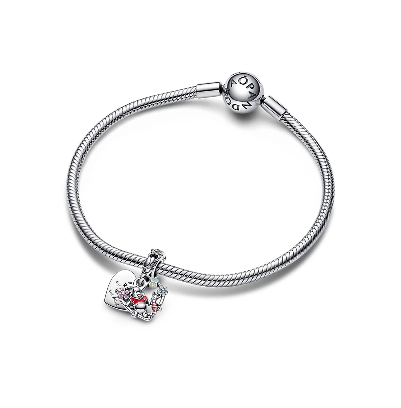 Pandora Disney Winnie The Pooh Piglet Double Dangle Charms