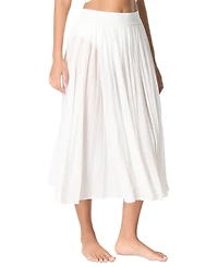 Carmen Marc Valvo Women's Pleated Cover-Up Midi Skirt