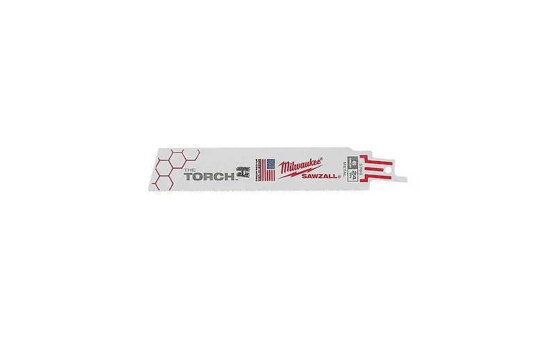 Milwaukee 48-00-5786 6" 24 Tpi The Torch Sawzall Reciprocating Saw Blades (5 Pack)