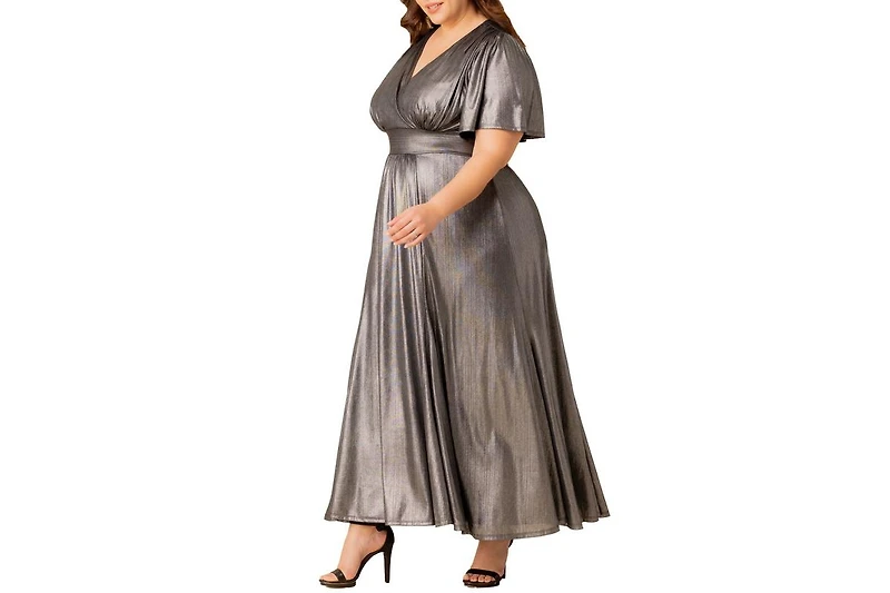 Kiyonna Plus Evania Metallic Evening Gown