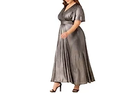 Kiyonna Plus Evania Metallic Evening Gown