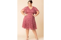 Kiyonna Plus Camille Lace Cocktail Dress
