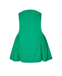 Quiz Women's Bengaline Bandeau Drop Waist Mini Dress
