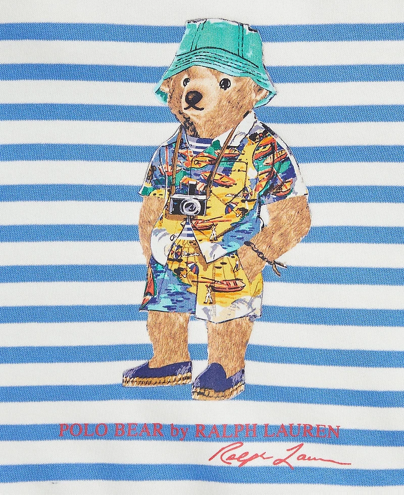 Polo Ralph Lauren Toddler and Little Boys Polo Bear Striped Fleece Sweatshirt