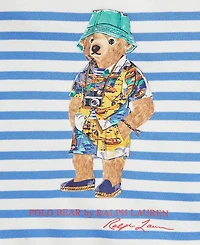 Polo Ralph Lauren Toddler and Little Boys Polo Bear Striped Fleece Sweatshirt