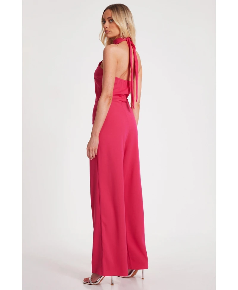 Quiz Women's Scuba Crepe Halterneck Jumpsuit