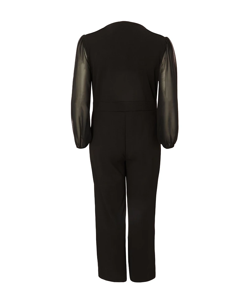 Quiz Plus Chiffon Wrap Buckle Jumpsuit