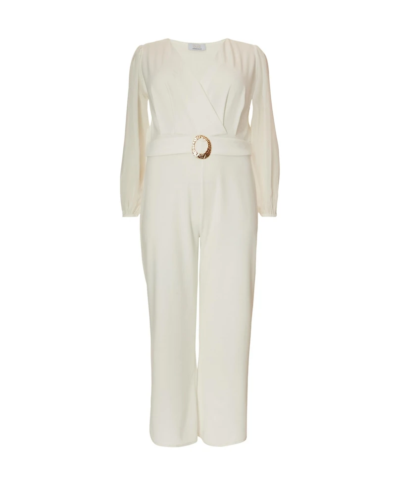 Quiz Plus Chiffon Wrap Buckle Jumpsuit