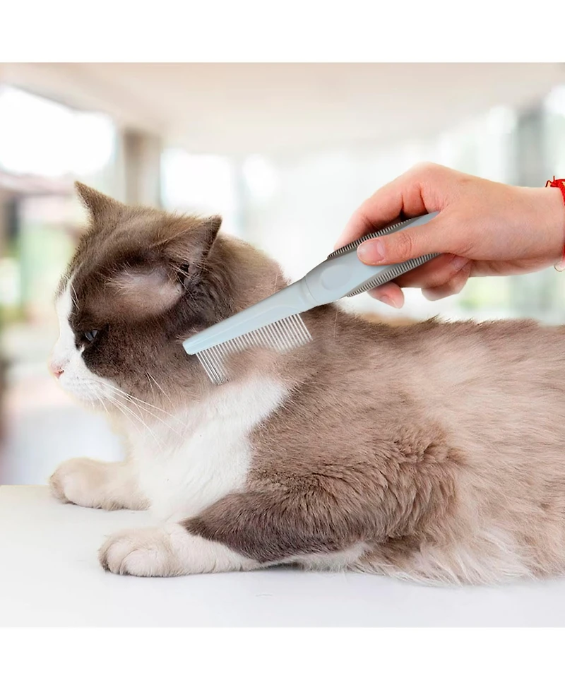 Ocean Plastic by Pt Single-Sided Pin Comb Brush for Pets, Eco-Friendly Grooming Tool Dogs and Cats