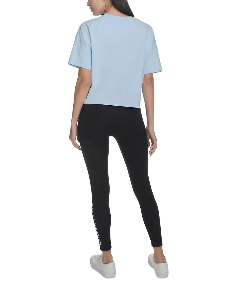 Calvin Klein Performance Women's Cotton Triple-Logo T-Shirt