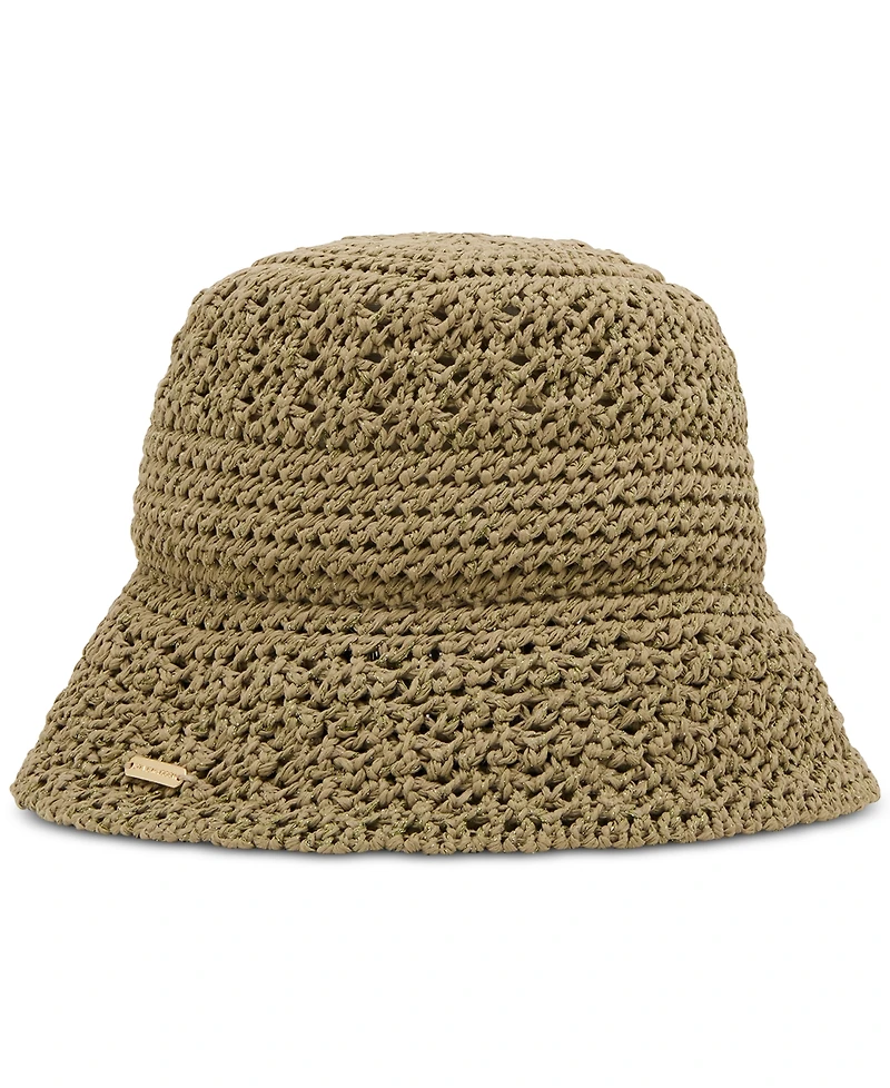 Steve Madden H-Alex Metallic Knit Bucket Hat