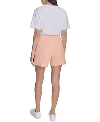 Calvin Klein Performance Women's French Terry Smocked-Waist Shorts