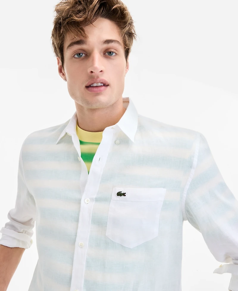 Lacoste Men's Regular-Fit Linen Shirt