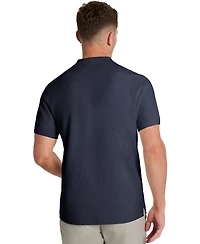 Kenneth Cole Men's Short Sleeve Waffle Knit Polo Sweater