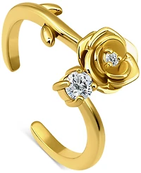 Giani Bernini Cubic Zirconia Rose Adjustable Toe Ring 18k Gold-Plated Sterling Silver (also Silver), Exclusively at Macy's