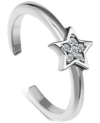 Giani Bernini Cubic Zirconia Star Adjustable Toe Ring in Sterling Silver (also in 18k Gold-Plated Sterling Silver), Exclusively at Macy's