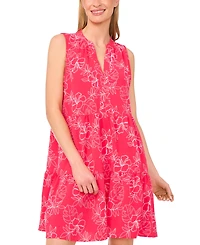 CeCe Women's Floral Sleeveless Baby Doll Dress