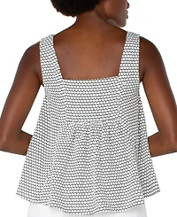 Liverpool Los Angeles Women's Sleeveless Square-Neck Knit Top