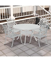 Mondawe Outdoor Cast Aluminum Dining Armchair