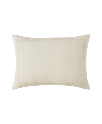 Dkny Pure Border Embroidery Decorative Pillow, 14" x 20"