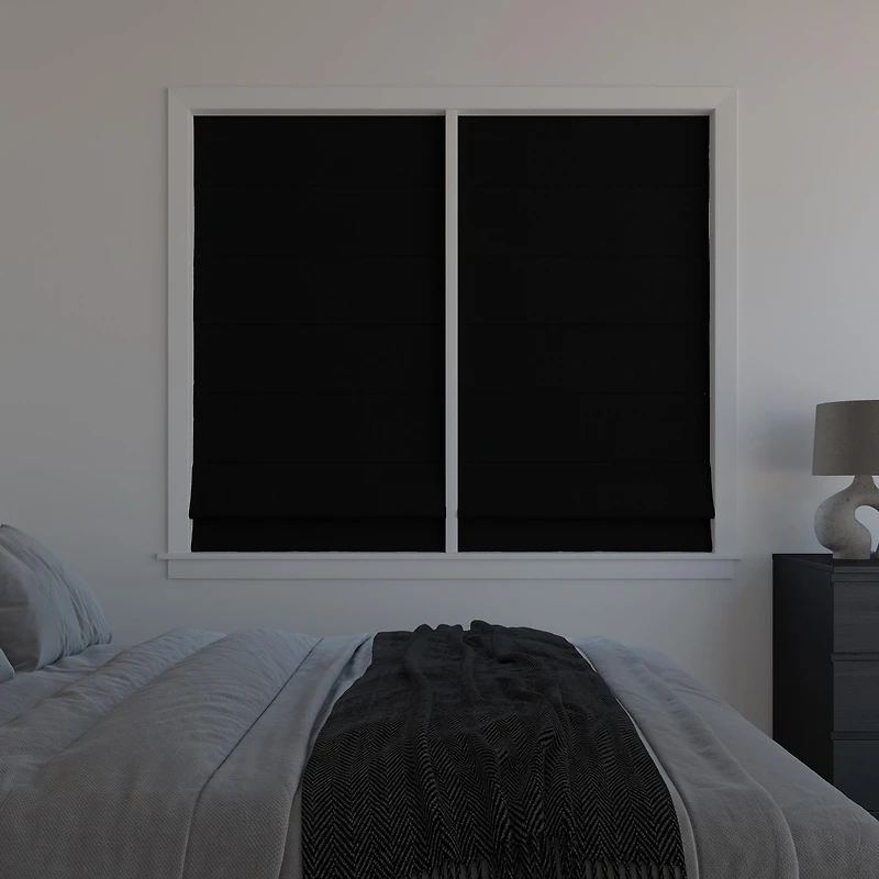 Sun Zero Pryer Textured 100% Blackout Cordless Roman Shade