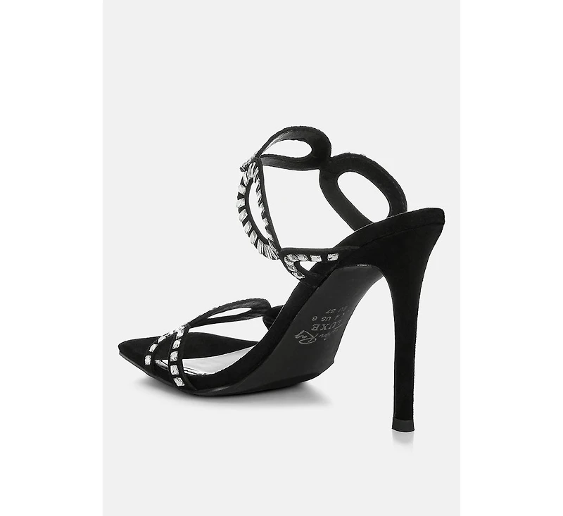 Romashka Cut Out Detail Stiletto Heel Sandals