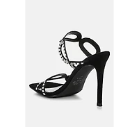 Romashka Cut Out Detail Stiletto Heel Sandals