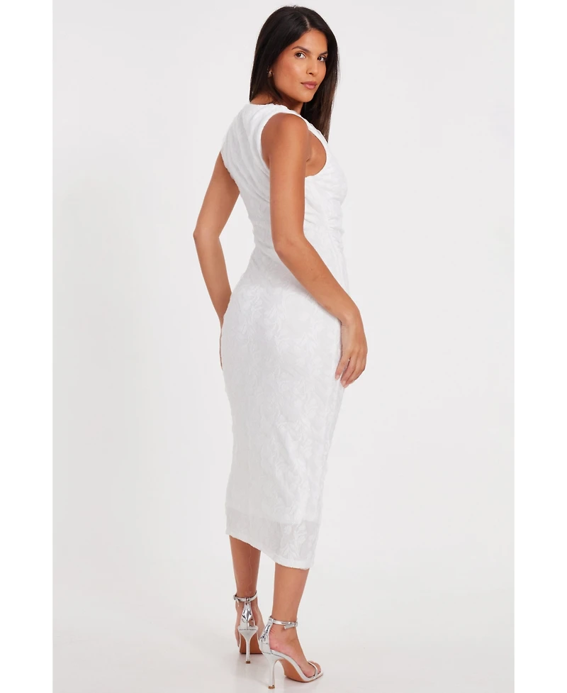 Quiz Women's Jaquard Maxi Dress With Twist Strap