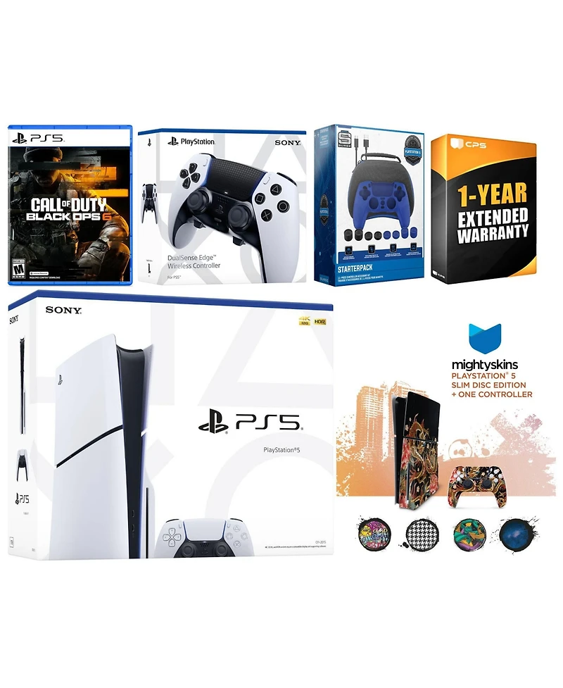 Sony Playstation 5 Slim Disc with Call of Duty Black Ops 6, Extra Edge Controller