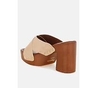 Mearsk Genuine Suede Leather Clogs