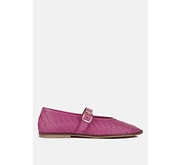 Nazuka Handcrafted Real Suede Leather Flats