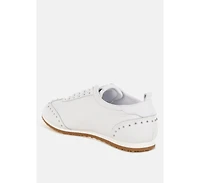 Odaya Studded Real Soft Leather Sneakers Women