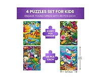 Quokka Puzzles for Toddlers 3-5 – 3 x 36 Pieces Floor Kids Ages 2-4