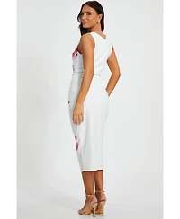 Quiz Women's Floral Print Scuba Crepe Maxi Dress