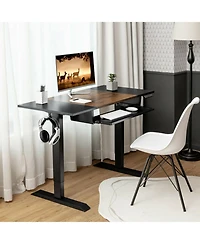 48 Inch Electric Sit to Stand Desk with Keyboard Tray