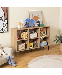 Open-Back Bookshelf with Drawer for Study
