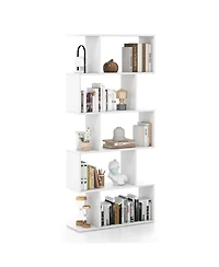 5-Tier Bookshelf with Anti-Toppling Device for Living Room Home Office