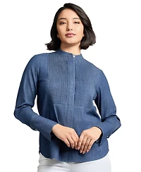 Jones New York Women's Stretch Denim Blouse