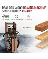Joroto Rowing Machines for Home Use, Foldable Rower Machine with Bluetooth Monitor, Tablet Holder Water Rowing Machine