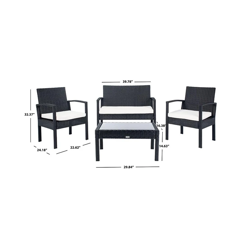 Bassey 4PC Outdoor Living Set