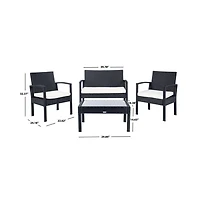 Bassey 4PC Outdoor Living Set