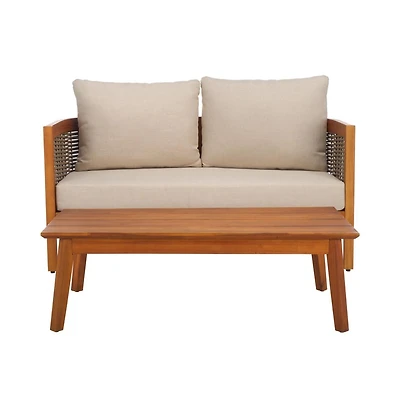 Amanda Outdoor Bench And Table Set