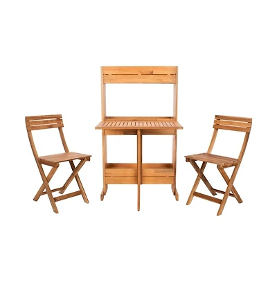 Barley Flower Shelf Outdoor Bistro Set