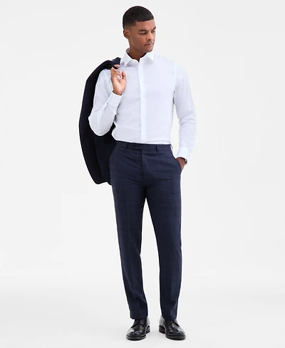 Calvin Klein Men's Slim-Fit Wool-Blend Suit Pants