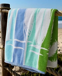 Lucky Brand Surf Stripe Cotton Beach Towel, 36"x72"