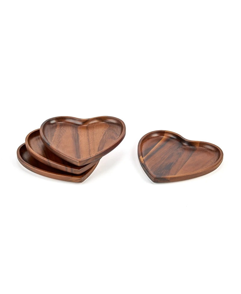 Nambe Eat Your Heart Out Appetizer Plates 4-Pc. Set