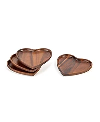 Nambe Eat Your Heart Out Appetizer Plates 4-Pc. Set
