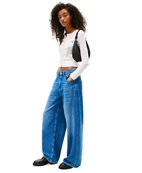 Tommy Jeans Women's Pointelle-Pattern Crewneck Cardigan